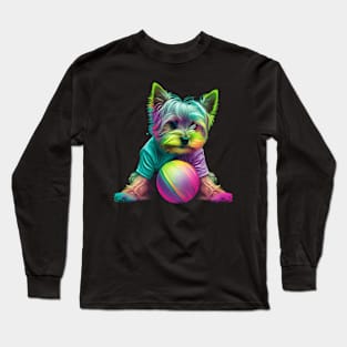 Neon Yorkie Long Sleeve T-Shirt